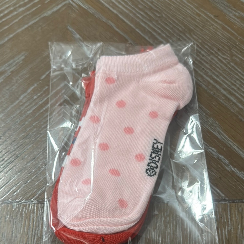 Disney Pink and Red Polka Dot Socks